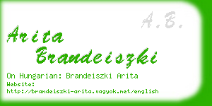 arita brandeiszki business card